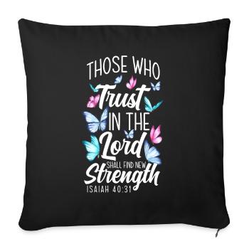 Jesus Christ Christ Religion Religious - Sofa pillowcase 17,3'' x 17,3'' (45 x 45 cm) - black - Front