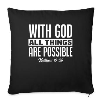 Jesus Christ Christ Religion Religious - Sofa pillowcase 17,3'' x 17,3'' (45 x 45 cm) - black - Front