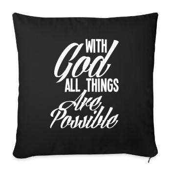 Jésus-Christ-Christ Religion Religieuse - Housse de coussin décorative 45 x 45 cm - noir - Devant