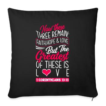 Jesus Christ Christ Religion Religious - Sofa pillowcase 17,3'' x 17,3'' (45 x 45 cm) - black - Front