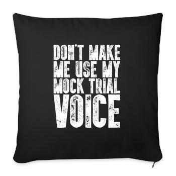 Ne me faites pas utiliser mon avocat fictif - Housse de coussin décorative 45 x 45 cm - noir - Devant