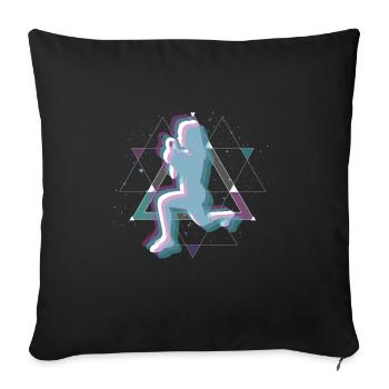 Vaporwave Universe HIIT - Sofa pillowcase 17,3'' x 17,3'' (45 x 45 cm) - black - Front