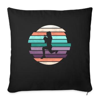 Retro HIIT - Sofa pillowcase 17,3'' x 17,3'' (45 x 45 cm) - black - Front