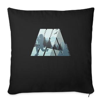 HIIT Fitness Woman - Sofa pillowcase 17,3'' x 17,3'' (45 x 45 cm) - black - Front