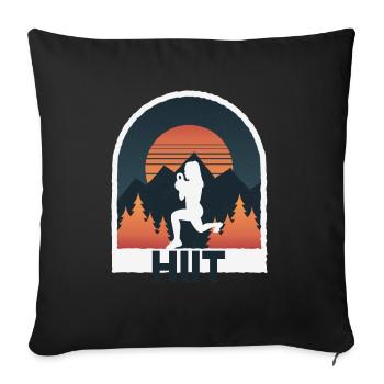 HIIT Fitness Woman - Sofa pillowcase 17,3'' x 17,3'' (45 x 45 cm) - black - Front