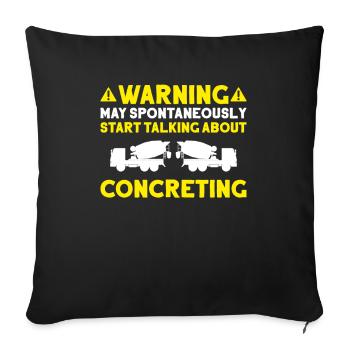 Concrete builder Reinforced concrete builder Concrete Worker - Sofa pillowcase 17,3'' x 17,3'' (45 x 45 cm) - black - Front