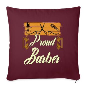 Barber Barbiere Barbier shirt Geschenkidee - Sofakissenbezug 45 x 45 cm - Burgunderrot - Vorne