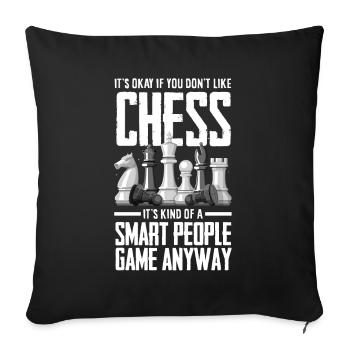 Funny Chess Player Chess Player Gift - Sofa pillowcase 17,3'' x 17,3'' (45 x 45 cm) - black - Front
