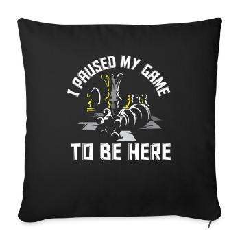 Funny Chess Player Chess Player Gift - Sofa pillowcase 17,3'' x 17,3'' (45 x 45 cm) - black - Front
