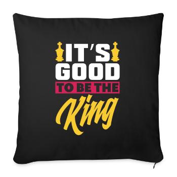 Funny Chess Player Chess Player Gift - Sofa pillowcase 17,3'' x 17,3'' (45 x 45 cm) - black - Front