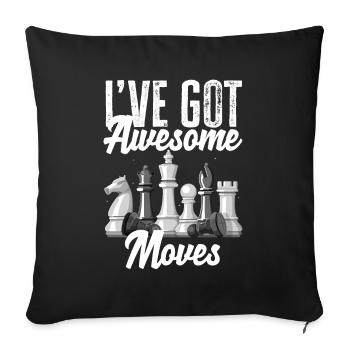 Funny Chess Player Chess Player Gift - Sofa pillowcase 17,3'' x 17,3'' (45 x 45 cm) - black - Front