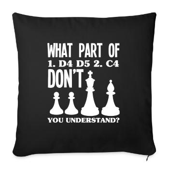 Funny Chess Player Chess Player Gift - Sofa pillowcase 17,3'' x 17,3'' (45 x 45 cm) - black - Front