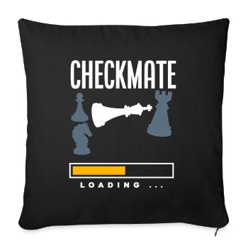 Funny Chess Player Chess Player Gift - Sofa pillowcase 17,3'' x 17,3'' (45 x 45 cm) - black - Front