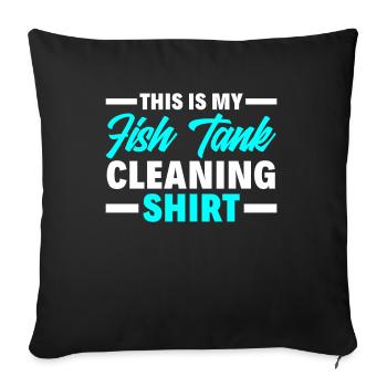Drôle Aquarist Aquarist Aquarium Cadeau - Housse de coussin décorative 45 x 45 cm - noir - Devant