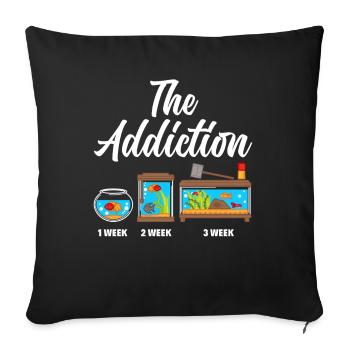 Drôle Aquarist Aquarist Aquarium Cadeau - Housse de coussin décorative 45 x 45 cm - noir - Devant