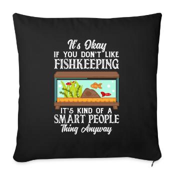 Drôle Aquarist Aquarist Aquarium Cadeau - Housse de coussin décorative 45 x 45 cm - noir - Devant