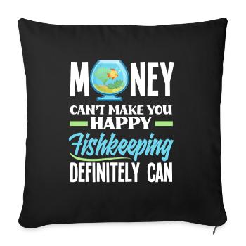 Drôle Aquarist Aquarist Aquarium Cadeau - Housse de coussin décorative 45 x 45 cm - noir - Devant