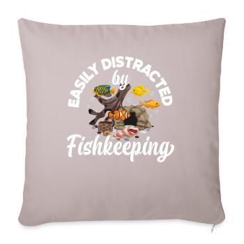 Drôle Aquarist Aquarist Aquarium Cadeau - Housse de coussin décorative 45 x 45 cm - taupe clair - Devant