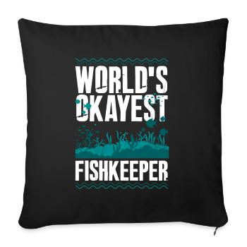 Drôle Aquarist Aquarist Aquarium Cadeau - Housse de coussin décorative 45 x 45 cm - noir - Devant