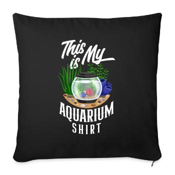 Drôle Aquarist Aquarist Aquarium Cadeau - Housse de coussin décorative 45 x 45 cm - noir - Devant
