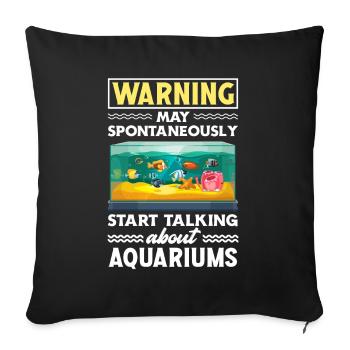 Drôle Aquarist Aquarist Aquarium Cadeau - Housse de coussin décorative 45 x 45 cm - noir - Devant