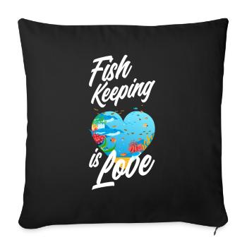 Drôle Aquarist Aquarist Aquarium Cadeau - Housse de coussin décorative 45 x 45 cm - noir - Devant