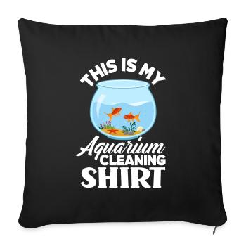 Drôle Aquarist Aquarist Aquarium Cadeau - Housse de coussin décorative 45 x 45 cm - noir - Devant