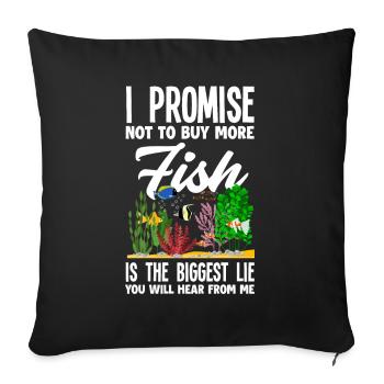 Drôle Aquarist Aquarist Aquarium Cadeau - Housse de coussin décorative 45 x 45 cm - noir - Devant