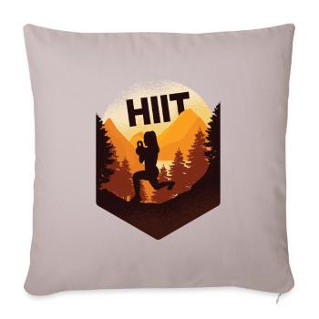 HIIT Fitness Femme - Housse de coussin décorative 45 x 45 cm - taupe clair - Devant