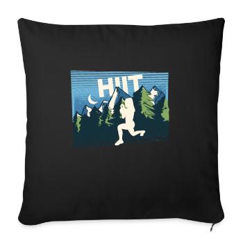 HIIT Fitness Femme - Housse de coussin décorative 45 x 45 cm - noir - Devant