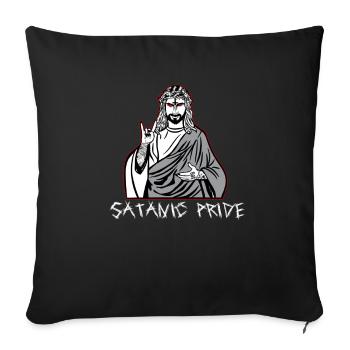 Satanic Pride Not Today Jesus - Sofa pillowcase 17,3'' x 17,3'' (45 x 45 cm) - black - Front