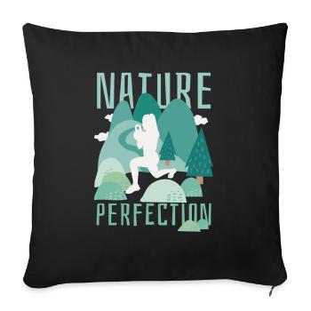 HIIT Fitness Woman - Sofa pillowcase 17,3'' x 17,3'' (45 x 45 cm) - black - Front
