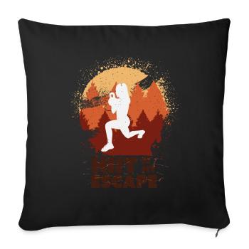 HIIT, Fitness Woman - Sofa pillowcase 17,3'' x 17,3'' (45 x 45 cm) - black - Front