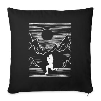Lines HIIT - Sofa pillowcase 17,3'' x 17,3'' (45 x 45 cm) - black - Front