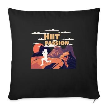 HIIT Passion - Sofa pillowcase 17,3'' x 17,3'' (45 x 45 cm) - black - Front