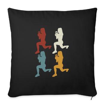 Retro HIIT - Sofa pillowcase 17,3'' x 17,3'' (45 x 45 cm) - black - Front