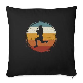 Retro HIIT - Sofa pillowcase 17,3'' x 17,3'' (45 x 45 cm) - black - Front