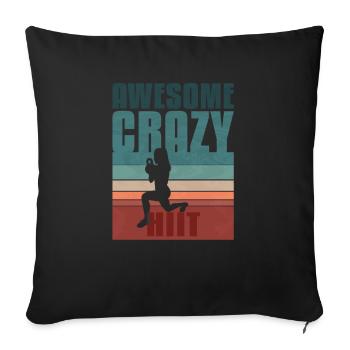 Retro HIIT - Sofa pillowcase 17,3'' x 17,3'' (45 x 45 cm) - black - Front