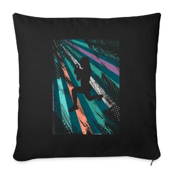 Retro HIIT - Sofa pillowcase 17,3'' x 17,3'' (45 x 45 cm) - black - Front