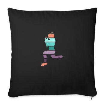 Retro HIIT - Sofa pillowcase 17,3'' x 17,3'' (45 x 45 cm) - black - Front