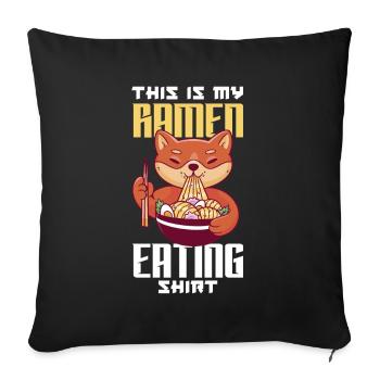This Is My Ramen Shirt Funny Ramen Gift - Sofa pillowcase 17,3'' x 17,3'' (45 x 45 cm) - black - Front
