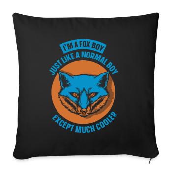 fox boy just like a normal boy - Sofakissenbezug 45 x 45 cm - Schwarz - Vorne