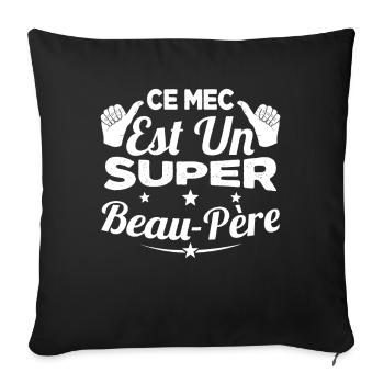 Ce Mec est un Super Beau-Père - Housse de coussin décorative 45 x 45 cm - noir - Devant