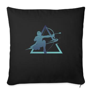 Geometry Arrowtag - Sofa pillowcase 17,3'' x 17,3'' (45 x 45 cm) - black - Front