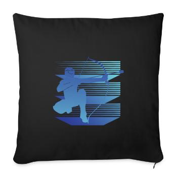 Geometry Arrowtag - Sofa pillowcase 17,3'' x 17,3'' (45 x 45 cm) - black - Front