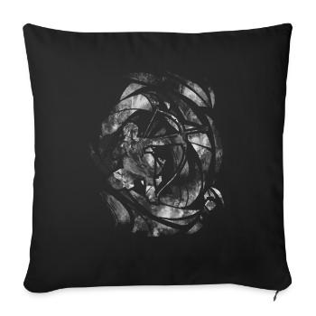 Grunge Arrowtag - Sofa pillowcase 17,3'' x 17,3'' (45 x 45 cm) - black - Front