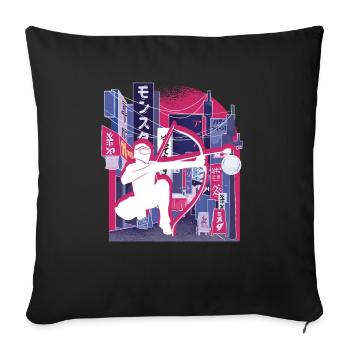 Arrowtag de la ville asiatique - Housse de coussin décorative 45 x 45 cm - noir - Devant