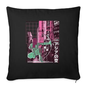 Arrowtag de la ville asiatique - Housse de coussin décorative 45 x 45 cm - noir - Devant
