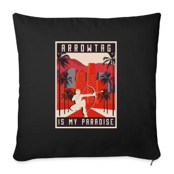 Flèche de palmier de Californie - Housse de coussin décorative 45 x 45 cm - noir - Devant