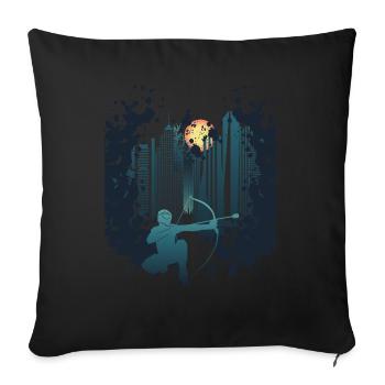Flèche Skyline - Housse de coussin décorative 45 x 45 cm - noir - Devant